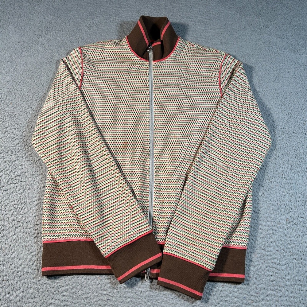 Modern Amusement  Track Jacket Woman Medium Lined Zip Up Embroidered Bird VTG‎